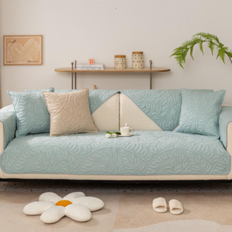 Four Seasons Universal-Sofakissen aus einfarbiger Baumwolle mit Stickerei, nordisches, einfaches, rutschfestes, schlichtes Sofakissen-Handtuch