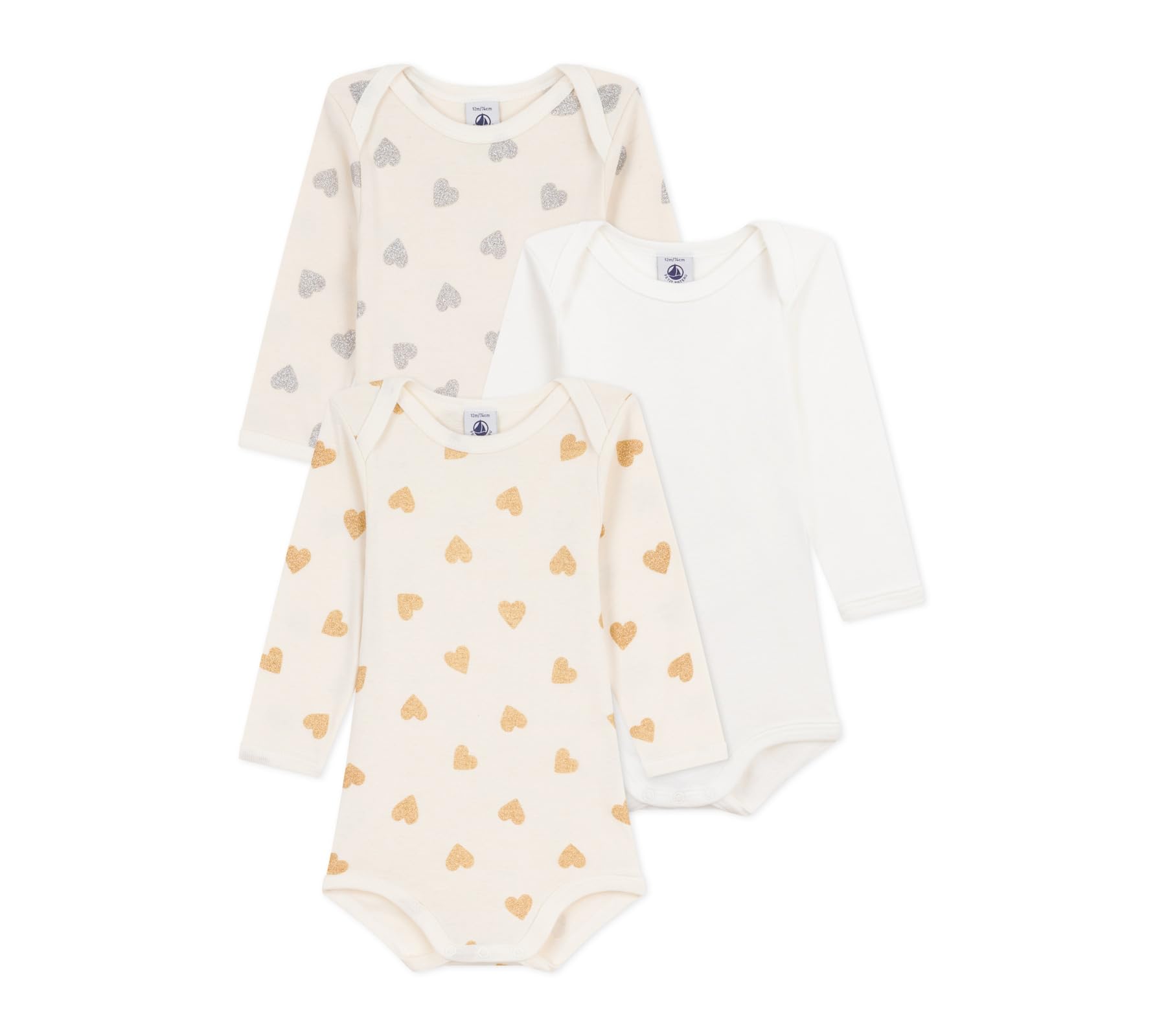 

Petit Bateau Long Sleeve Bodysuit Set Multicolor 18 81cm (3-Piece Set), 1, Months,