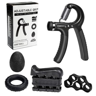 Pinza de Mano y Ejercitador de Dedos Ajustable Combinados - Set de Fitness de 5 Piezas