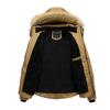 Winter Men's Cotton Coat Raccoon Fur Collar Removable Hooded Casual Velvet Large Size Cotton Coat Men
