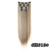 Estensioni Capelli 24 Pollici 16 Clip Acconciatura Lunga Liscia Sintetiche Bionde Nere Extension Resistenti al Calore Capelli Finti Uso Quotidiano