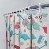 Colorful Sewing Pattern Shower Curtain With Pincushion And Needles Washable Fabric Waterproof Liner For Bathroom Decorations