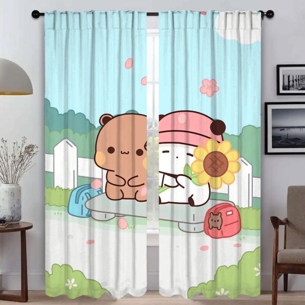 

Curtains Camera Bubu Dudu Shades Home Interior Living Room Halloween Decoration Window Curtain With Blackout Polyester Perfect For Area W100*H130(CM)-Rod Pocket&2PCS