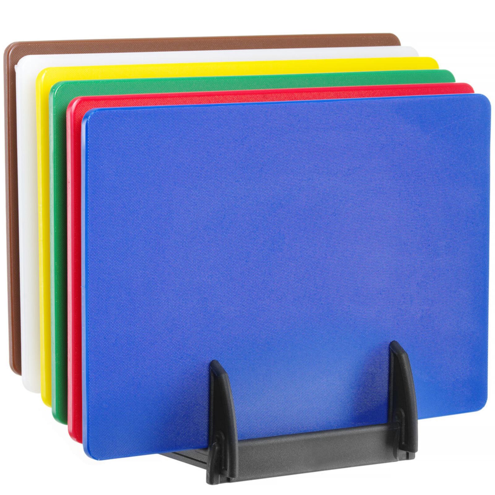 Set of 6 cutting boards with stand 450 x 300 x 10 mm