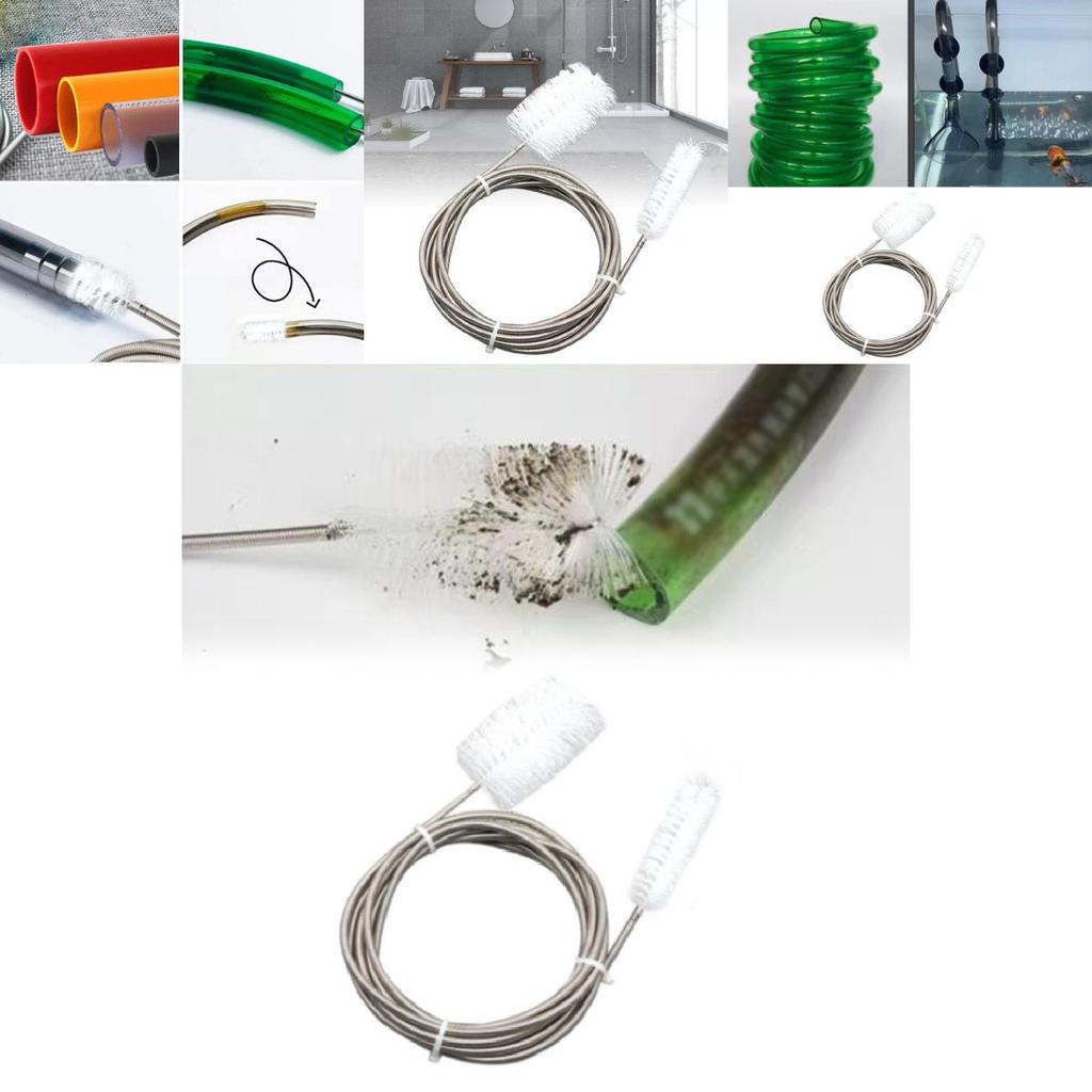 Versatile Pipe Cleaning Brush With Nylon Hair And Stainless Steel For Home Use