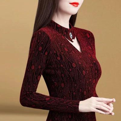 Kadınlar için Yeni Kışlık Temel Gömlek Kadınlar için Yarım Balıkçı Yaka Üst Mizaç Temel Gömlek Kadınlar için Kadınlar için