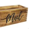 Wood Mail Box Storage Holder Letter Desk Organizer Rustic Basket Tabletop Mailbox for Home