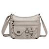 Soft Leather Multi-Layer Shoulder Bag Women's Multi-Pocket Crossbody Bag Mother's Bag