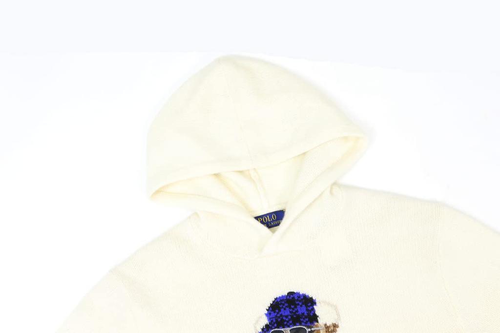 POLO RALPH LAUREN Polo Bear Hooded Size Men's Wool/Alpaca Sweater, 0102997-XL-CHICCREAM [Used]
