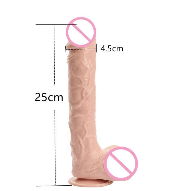 28*5CM Super Huge Black Dildos Realistic Anal Butt with Suction Cup Big Soft Penis Sex Toy For Women