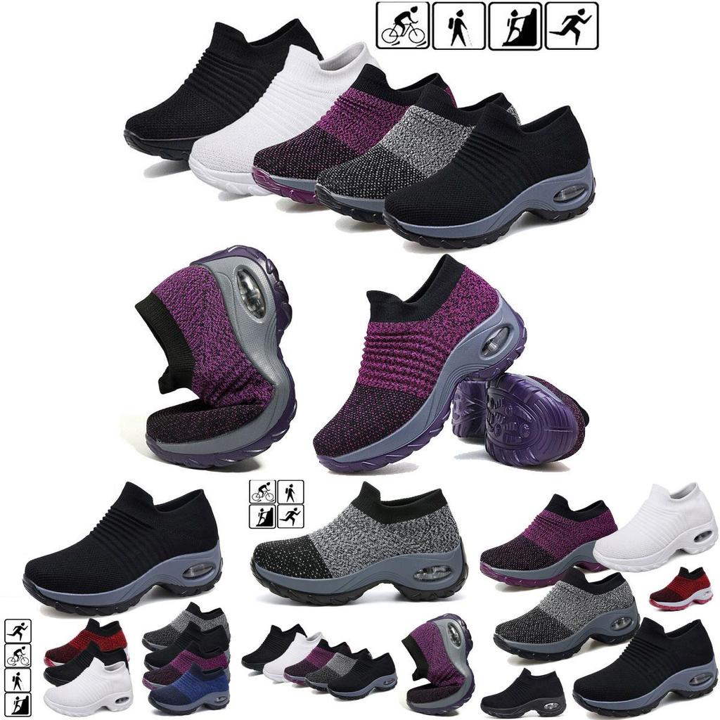 Women's Trainers Mesh Sport Running Sneakers With Semi-rigid Arch Support