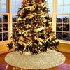 60/90/120cm Sequins Christmas Tree Skirts Glitter Xmas Tree Foot Cover  Shopping Mall