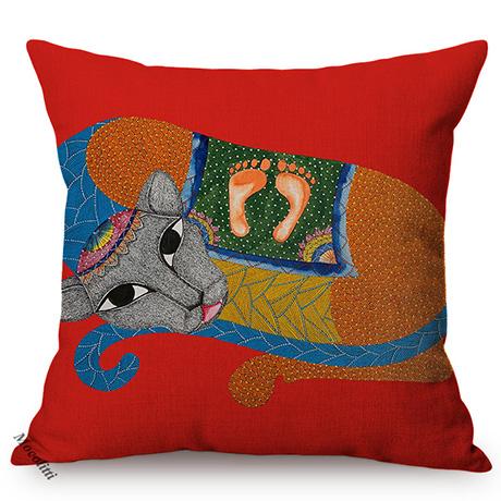 Modern Abstract Animal Oil Painting Art Style Living Room Sofa Cushion Cover Funky Artwork Chair Decorative Pillow Case Cojines