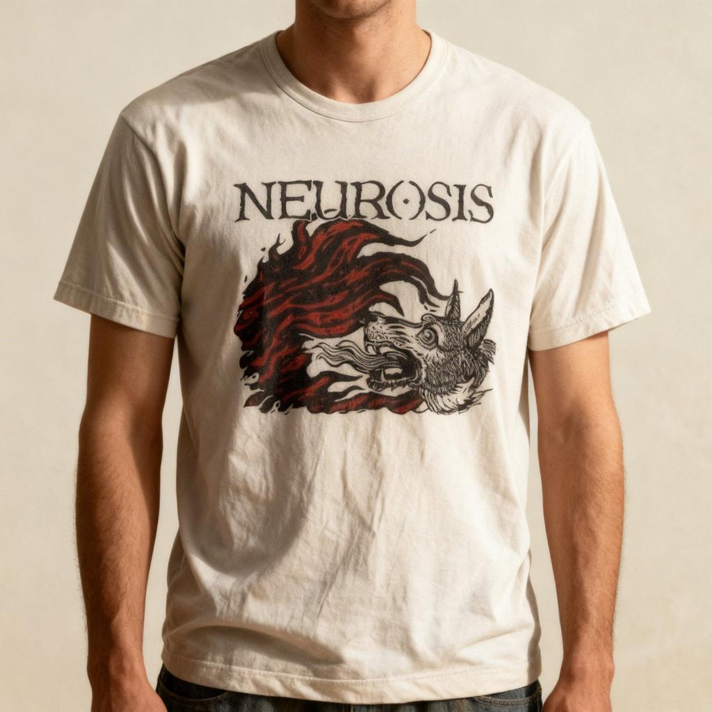 Hot Neurosis Band Short Sleeve White T Shirt All Size For Men
