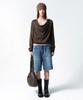 INSILENCE WOMEN [Calik] Wide Bermuda Denim Blue