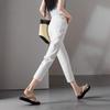SOFSIL Women's High-Waist White Cropped Skinny Jeans
