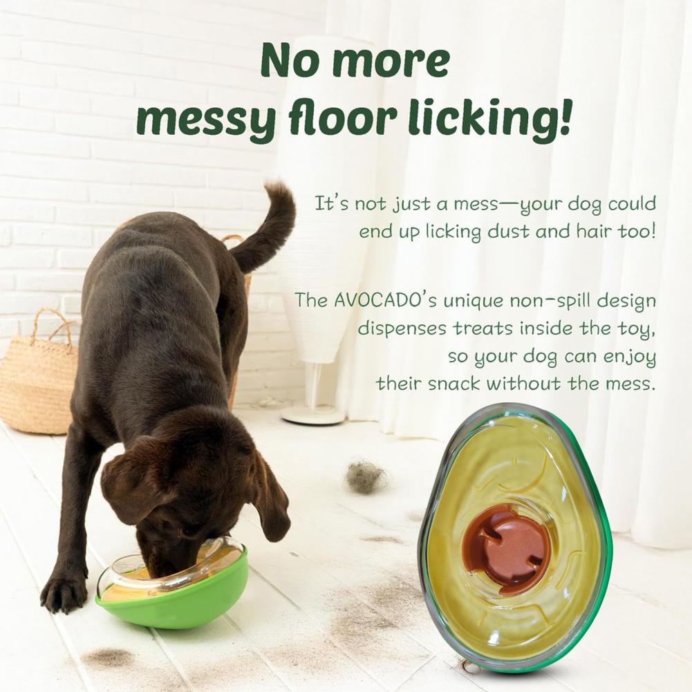 Avocado-förmiges Haustierspielzeug, umweltfreundlicher Futternapf in Avocadoform für kleine und mittelgroße Hunde und Katzen, Anti-Erbrechen