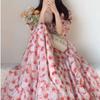 Sweet and Gentle College Style French Style Exquisite Floral Dress Female Student Summer New High-end Swing Dress