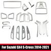 For Suzuki SX4 S-Cross 2014- Interior Accessories Car Door Armrest Window Lift Switch Readlamp Steering Wheel Cover Sticker