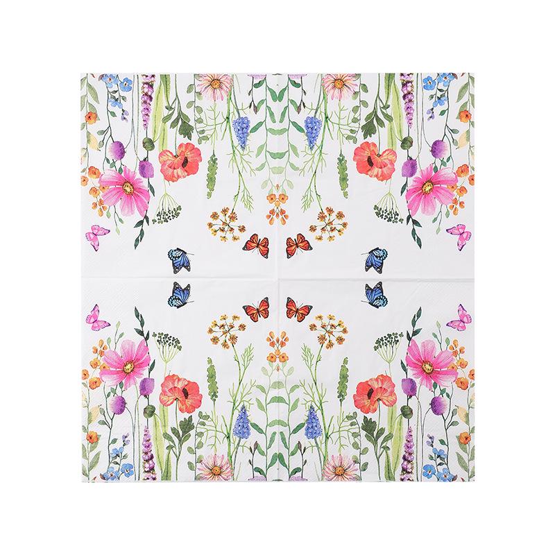 Elegant Watercolor Floral Afternoon Tea Party Napkins
