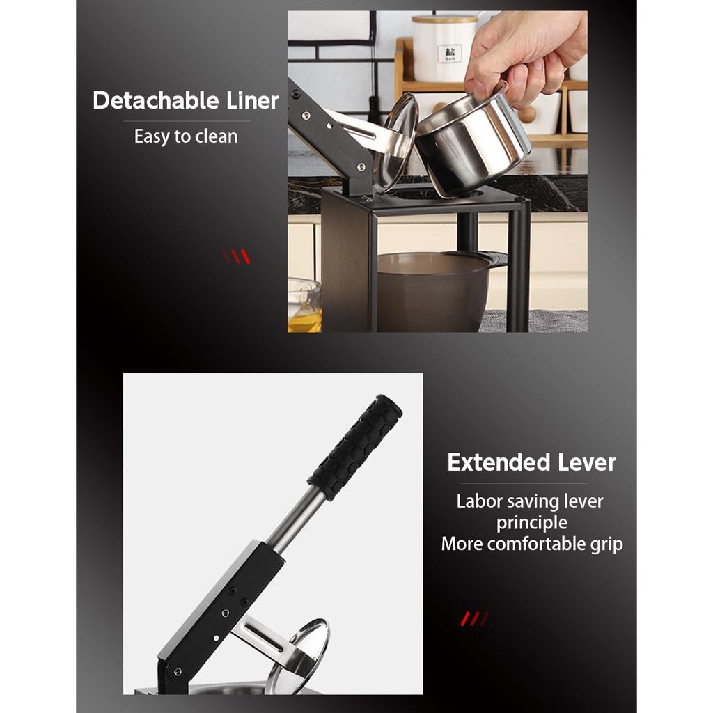 Schwarze manuelle Zitruspresse Handpresse Orangenpresse Schwerlast-Fruchtpresse Edelstahl Zitronenpresse Küchenwerkzeug