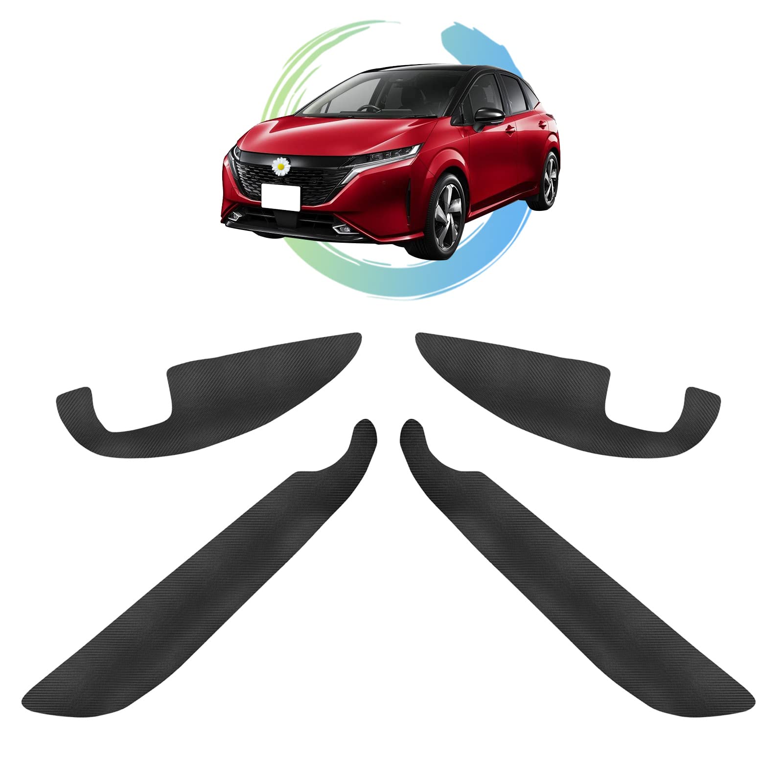 

ruiya Nissan Aura Notebook Aura Специальная защита от ударов ногами о дверь, Защита дверной накладки, Стиль карбон Door Kick Guard Set