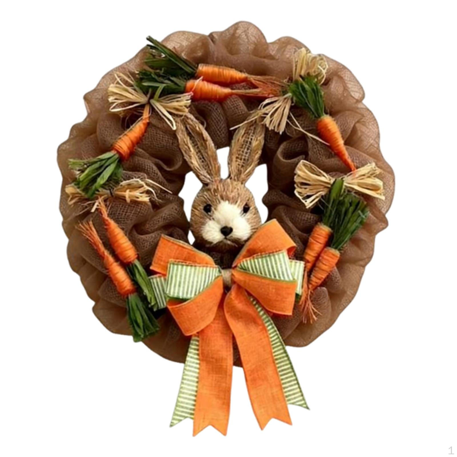 

Easter Wreath Ornament Rabbit Decoration for Mantel Celebration Festival