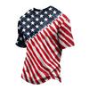 Men's Casual Short Sleeve Crew Neck T Shirt with Independence Day Star Print Graphic Pattern Lightweight Comfortable Fit