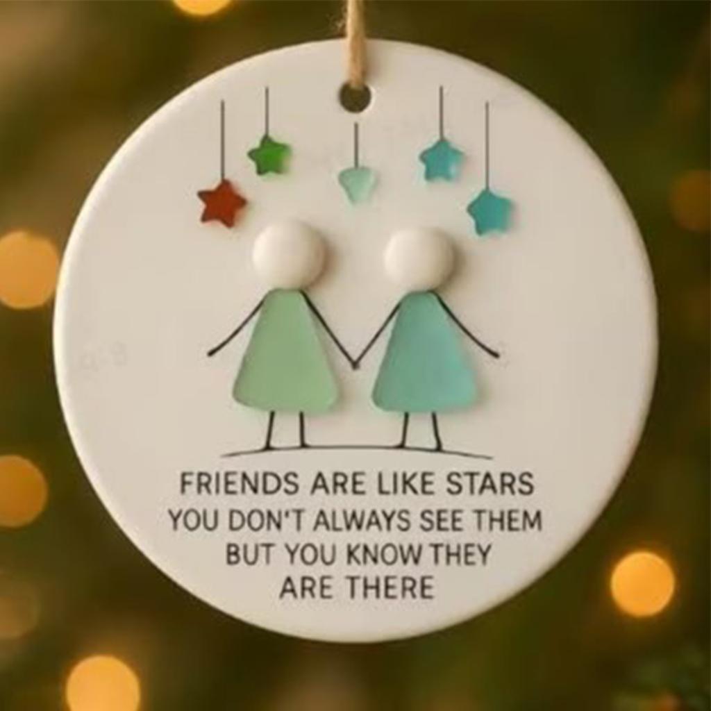 3D Acryl Herzförmiges Seeglas Freundschaftsdekor, Freundschaftsherz Andenken, Freundschaftsherz Ornament für Baumschmuck,