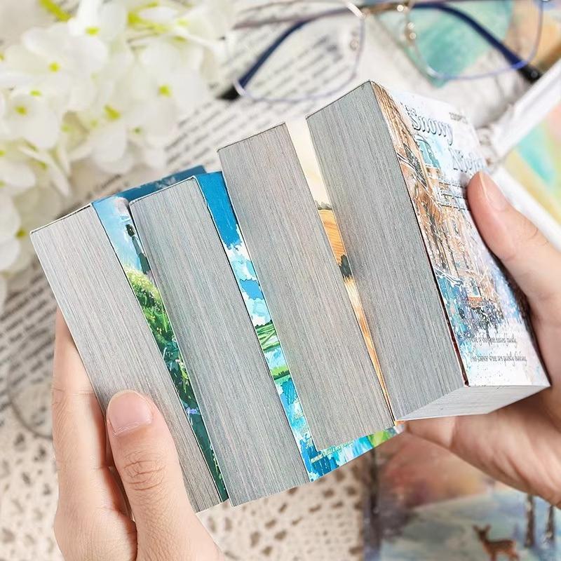 200 listů, materiál pro krajinu, papír, dekorace, deník, album, scrapbooking, materiál, pozadí, papír, odpadky, deníkové potřeby