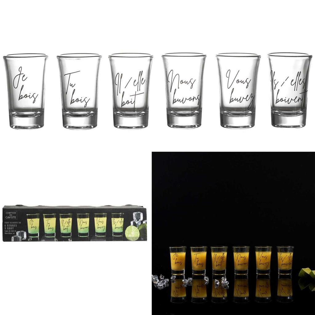 Zestaw 6 Kieliszków Z Napisami Verres