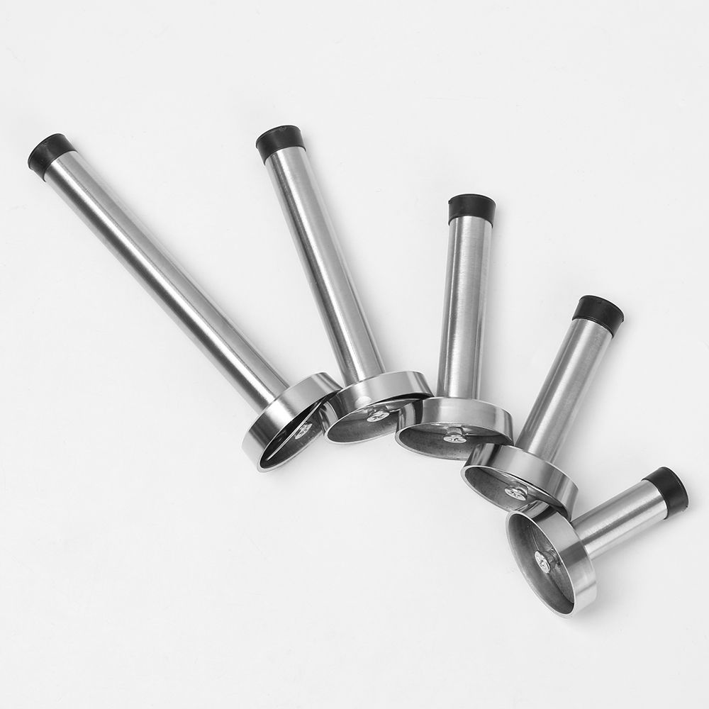 Noiseless Self Adhesive Stainless Steel Thickened Door Stopper Buffer Rubber Catch Door Stop Holder