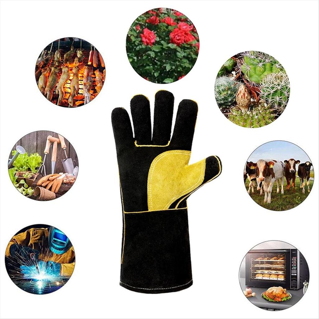 2025+ BBQ Heat Gloves Long Sleeve BBQ Gloves Welding Gloves
