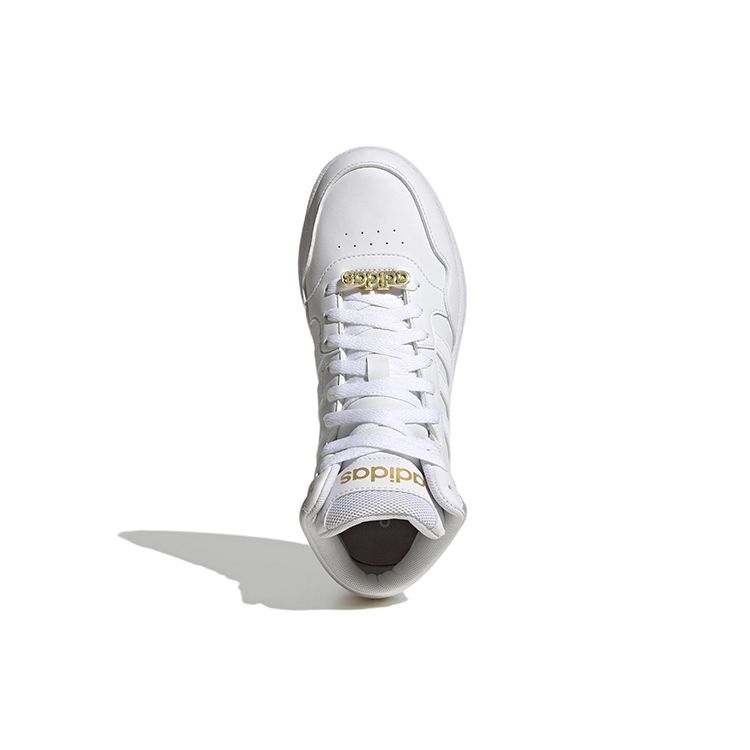 Adidas  Hoops 3.0 Mid Classic Gold Metallic Women Sneakers White Cloud-White GY4752