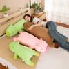Color Party Model Capybara Throw Pillow Plush Toy Long Kapibara Doll Girl Pinch Legs Sleeping Doll