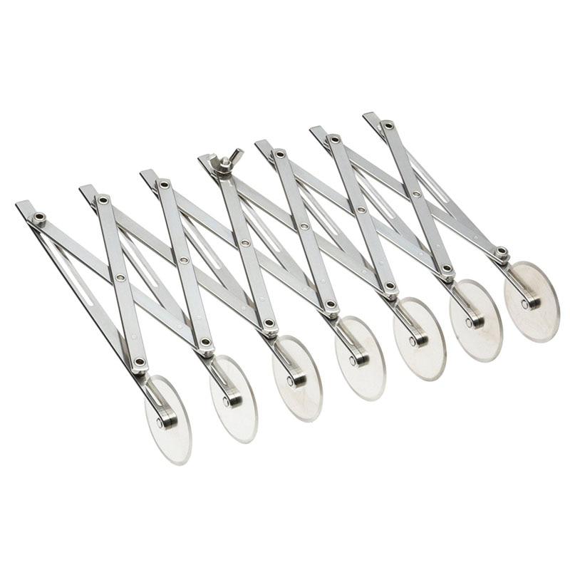 3/5/7 Räder Pizzamesser, faltbarer Pizzaschneider, Edelstahlschaber, antihaftbeschichtet, rund