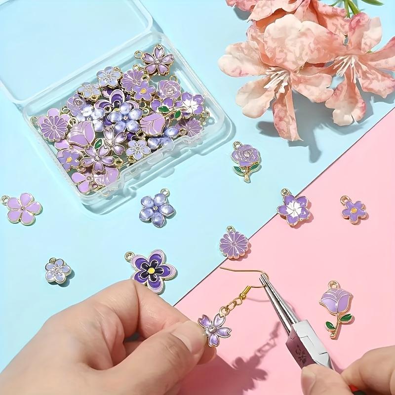 20pcs Elegant Enamel Charm Set, Jewelry Making Accessories Pendant,  for DIY Small Gifts for Friends and Family