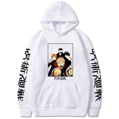 Jujutsu Kaisen Japan Anime Gojou Satoru Graphic Hoodies Oversized Hooded Sweatshirt Long Sleeves Hoodie Men Women Clothes