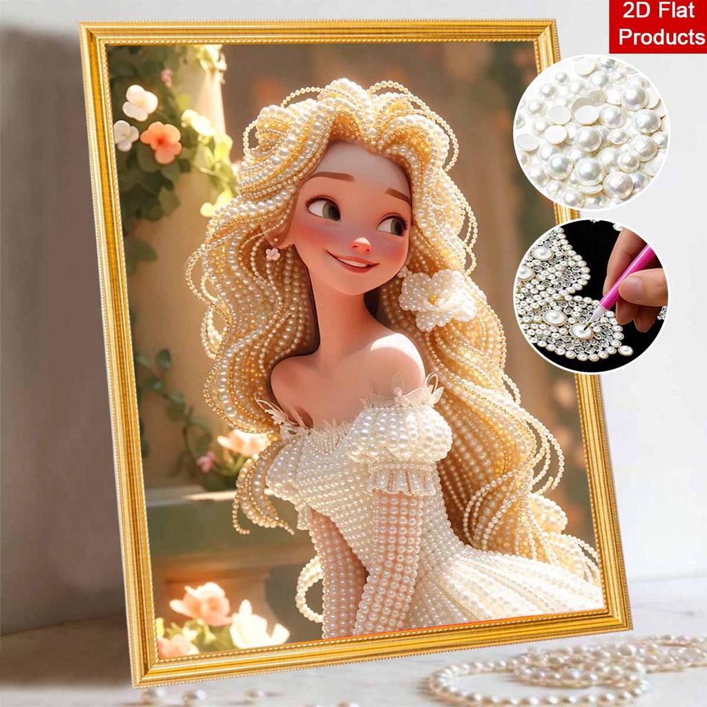 Disney Pearl Painting Handmade Rapunzel Princess Pearl Kit Home Decoration Painting