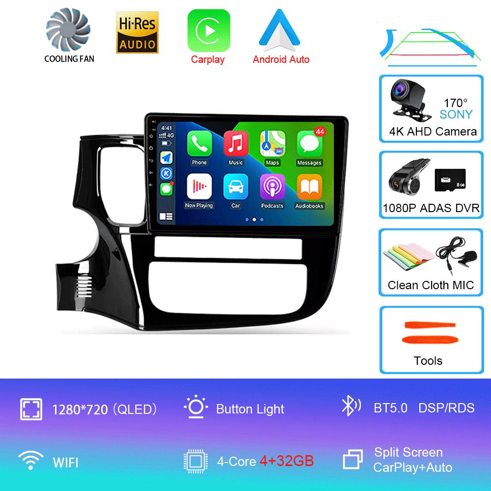 Car Radio Android 14 Carplay For Mitsubishi Outlander 3 GF0W GG0W 2012-2018 Multimedia Video Player Navigation Stereo GPS 2din