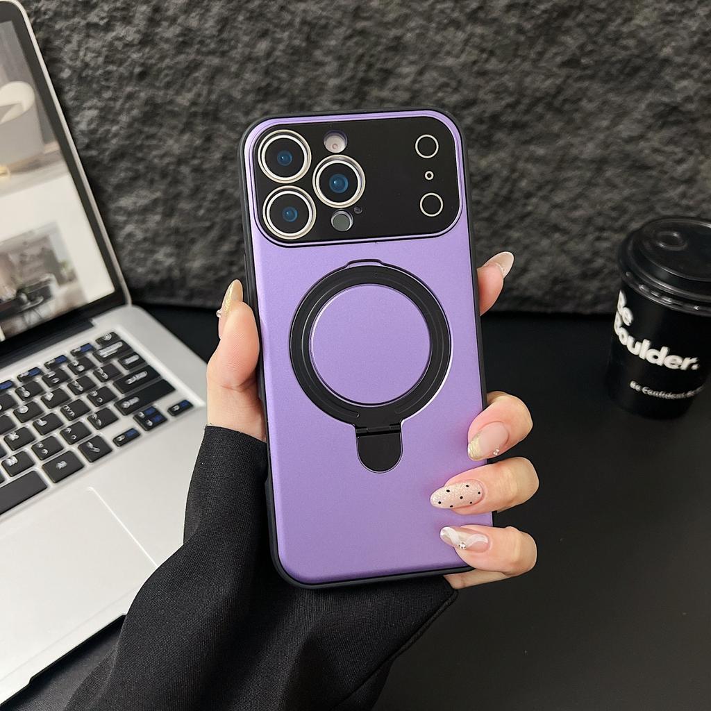 Rotate Stand Holder For Magsafe Phone Case For iPhone 17 Air 16 E 15 14 Plus 13 12 11 Pro Max Magnetic Bracket Anti-fall Cover