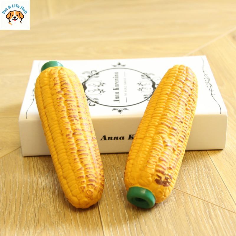 Simulation Carbon Grilled Corn Latex Puppy Toys Sound Bite Resistance Training Teddy Corgi Pet Toys Pet Supplies