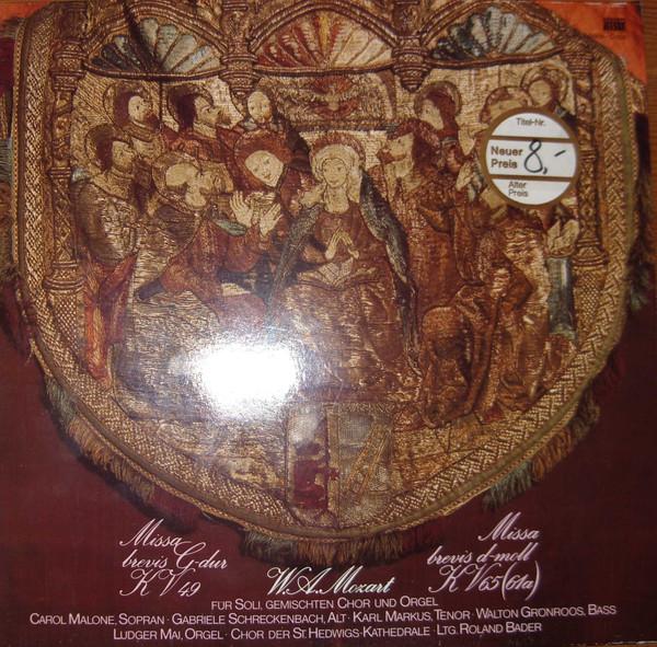 LP Record WOLFGANG AMADEUS MOZART  Missa Brevis Gdur Kv 49  Missa Br 295089 ORBIS 1983 Germany Classical Used