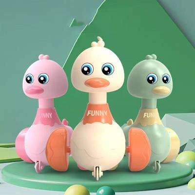 Toddler Learning To Climb Toys 1PCS Press Duckling Toys Pull Back Car Inertial Gliding Baby Learning To Crawl Baby Cute Toys