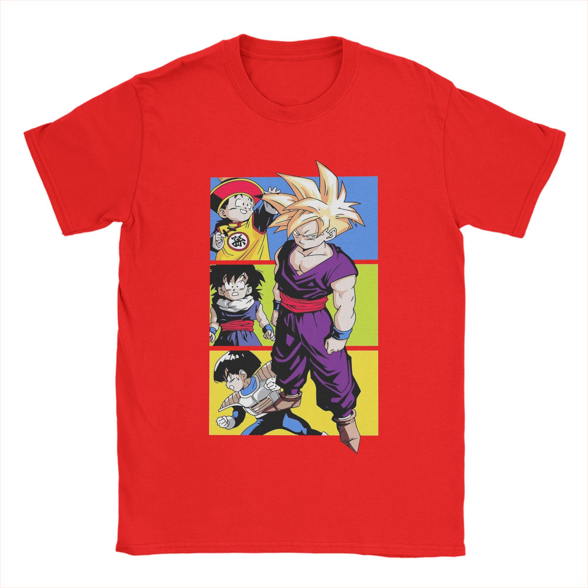 Vintage  Son gohan DDragon Ball TShirts Unisex Round Collar Pure Cotton T Shirt  Short Sleeve Tees 4XL 5XL 6XL Tops S