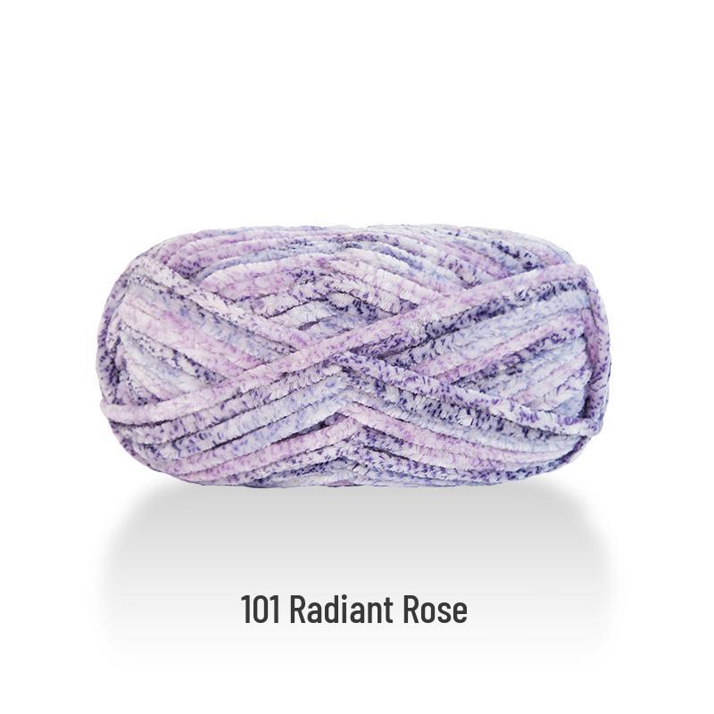 Jiate Snowball Chenille Yarn: Cozy, Thick, Fluffy Yarn for DIY Crochet, Gold Velvet Knit, Shoes, and Scarf Projects.