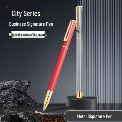 Custom Engraved Black Ballpoint Pen - Business Gift & Signature Metal Pen