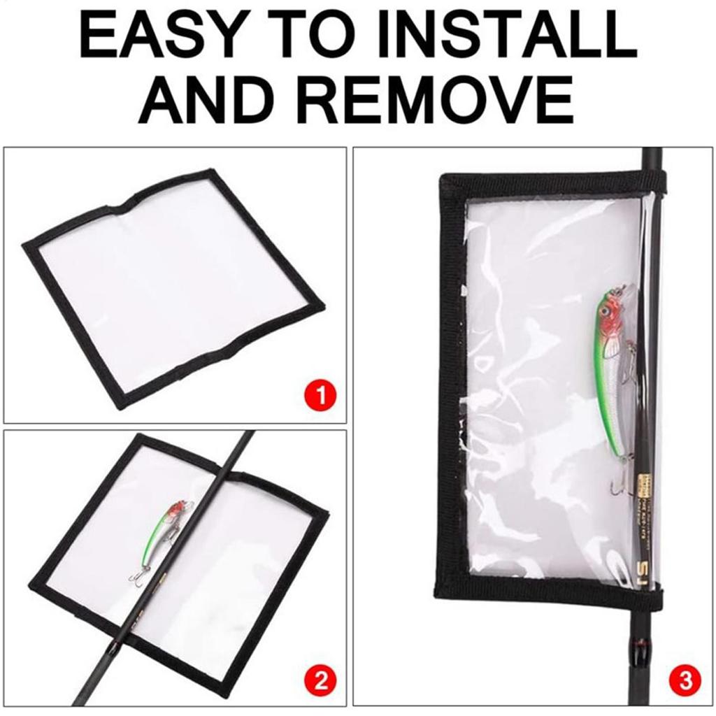 Transparent PVC Fishing Bait Cover,  Fishing Lure Storage Bag, Scratch-resistant Storage Bag for Fishing Gear Hooks Tackle