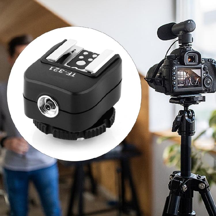 Replacement TF321 Flashing Hot Shoe Adapter Hot Shoe Converter To PC Sync Socket Convert for 580EX 580EX II 550EX 430EX