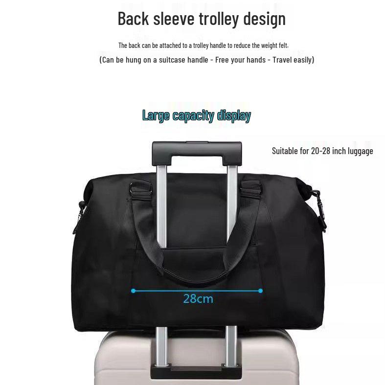 Men’s and Women’s Large-Capacity Travel Bag with Wet/Dry Separation, Handheld for Short Business Trips and Commuting.
